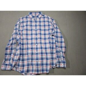 Vineyard Vines Shirt Mens XL Blue Plaid Button Down Performance Tucker Stretch
